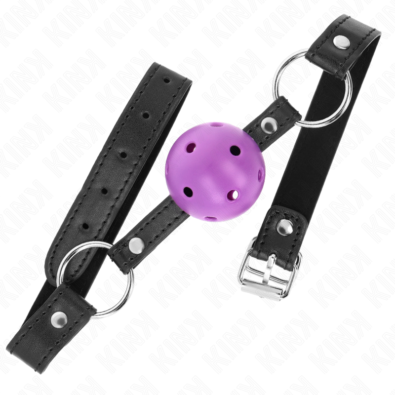 KINK - CREUX, DUR, BOULE VIOLETTE, 4,5 CM, Bâillon, 63,5 X 2 CM