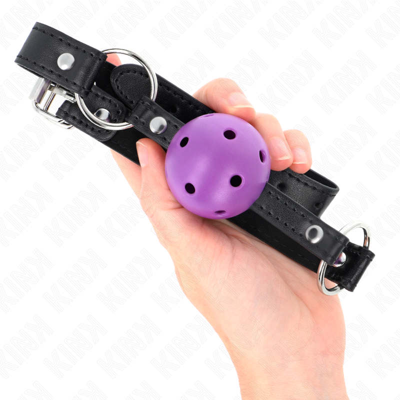 KINK - CREUX, DUR, BOULE VIOLETTE, 4,5 CM, Bâillon, 63,5 X 2 CM