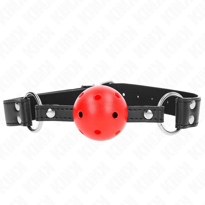 BAILLON DE BAIN KINK RESPIRANT 4 CM AVEC DOUBLE RIVET EN CUIR 62,5 x 2,5 CM RÉGLABLE 42-58 CM