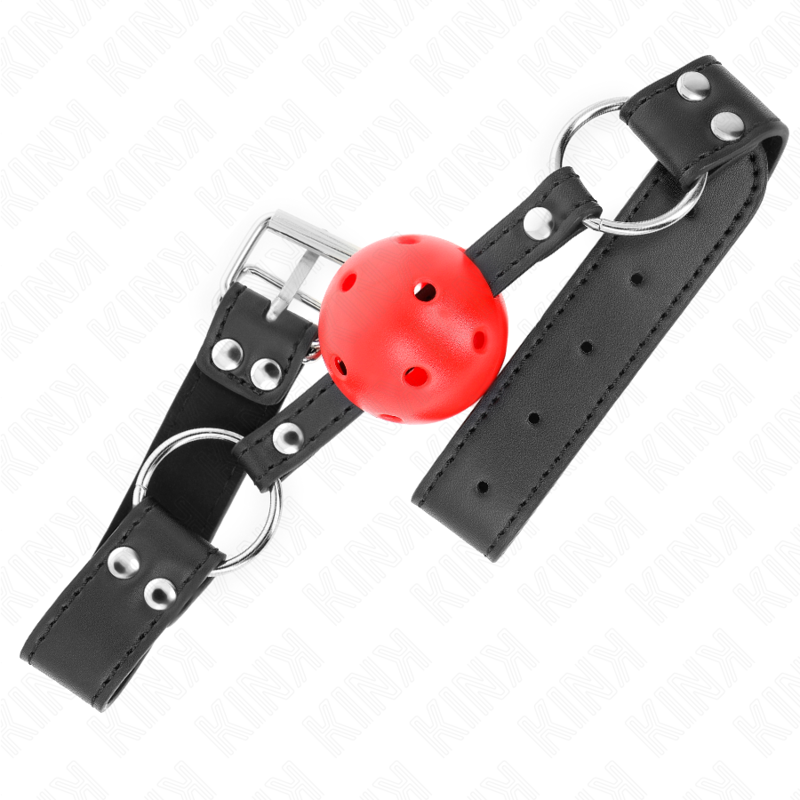 BAILLON DE BAIN KINK RESPIRANT 4 CM AVEC DOUBLE RIVET EN CUIR 62,5 x 2,5 CM RÉGLABLE 42-58 CM