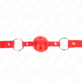 KINK - BAILLON RESPIRANT BOULE 4 CM DOUBLE RIVET MODÈLE 1 ROUGE 62,5 x 2,5 CM RÉGLABLE 42-58 CM