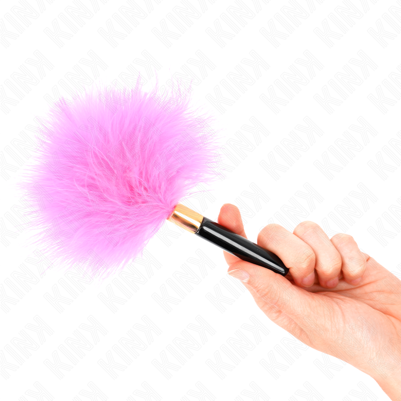 KINK - PLUMES CHATOUILLANTES MÉTALLISÉES OR FUCHSIA 18 CM