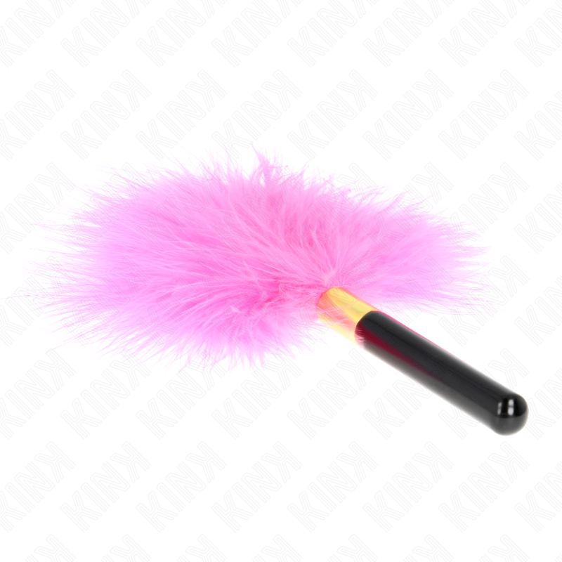 KINK - PLUMES CHATOUILLANTES MÉTALLISÉES OR FUCHSIA 18 CM