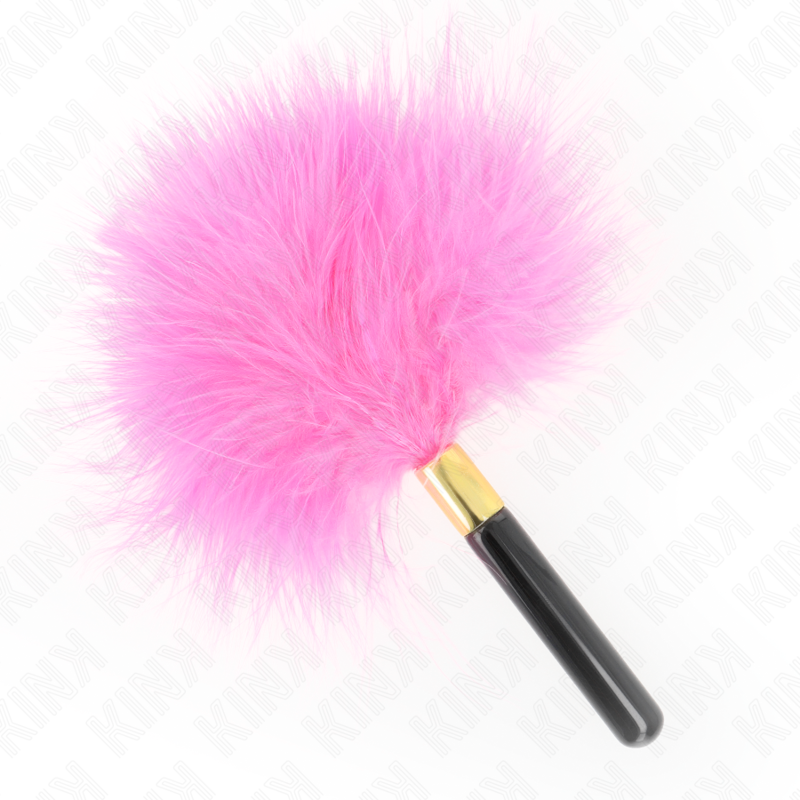 KINK - PLUMES CHATOUILLANTES MÉTALLISÉES OR FUCHSIA 18 CM