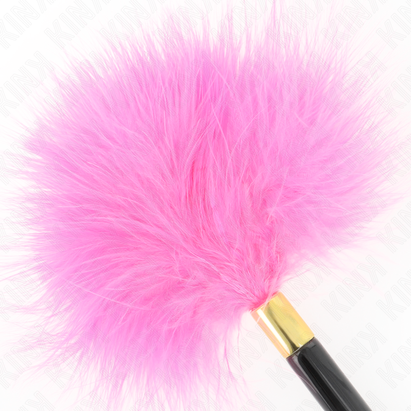 KINK - PLUMES CHATOUILLANTES MÉTALLISÉES OR FUCHSIA 18 CM