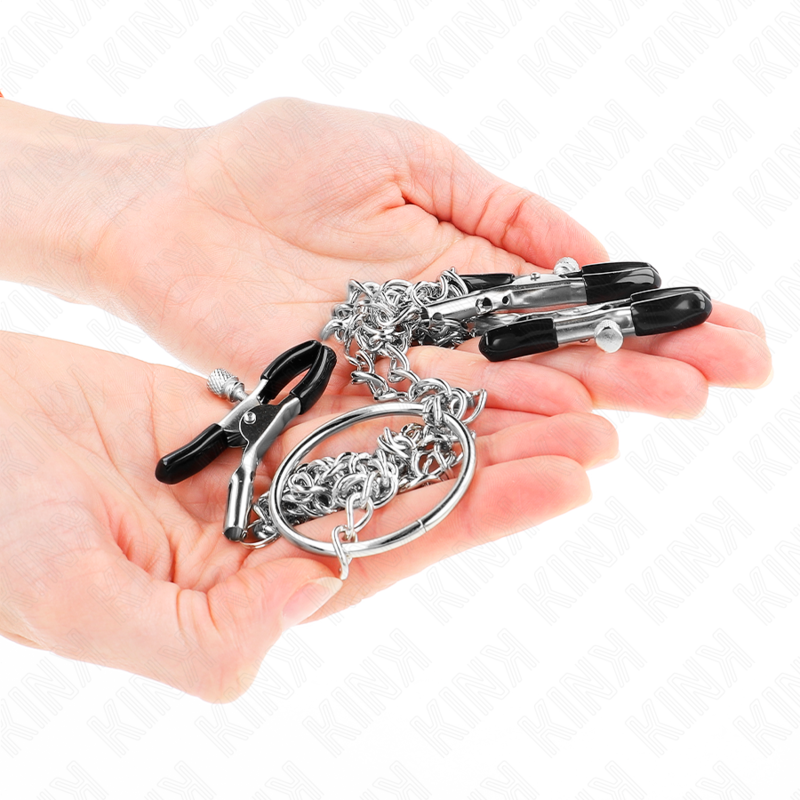 KINK - PINCES TRIPLE TÉTON ET CLITORIS AVEC CHAÎNE MODÈLE 0