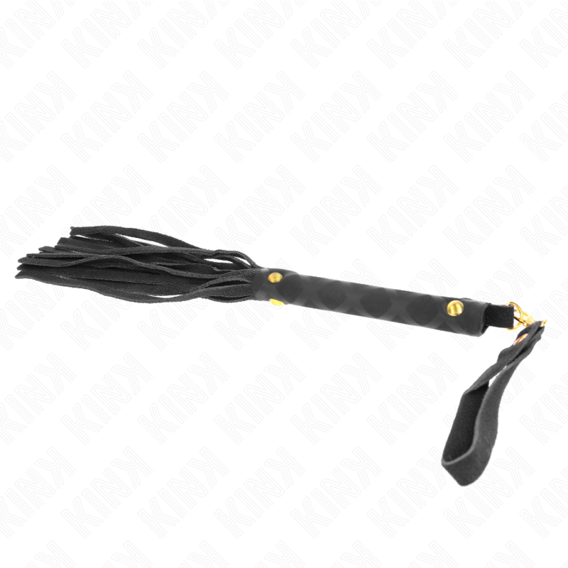 KINK - MINI-FOUET EN DAIM NOIR 30 CM