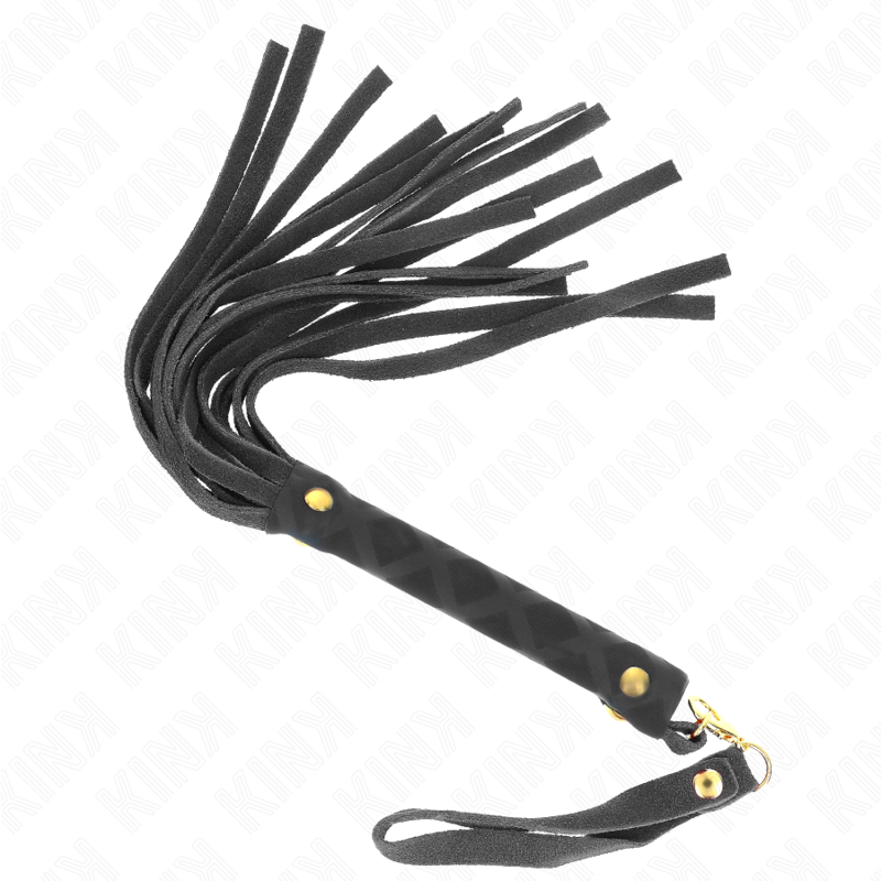 KINK - MINI-FOUET EN DAIM NOIR 30 CM