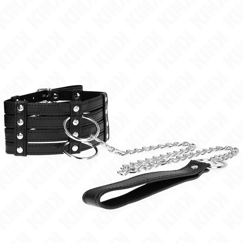KINK - COLLIER AVEC CEINTURE 65 CM STYLE SOUMIS AJUSTABLE 35-51 CM X 7 CM