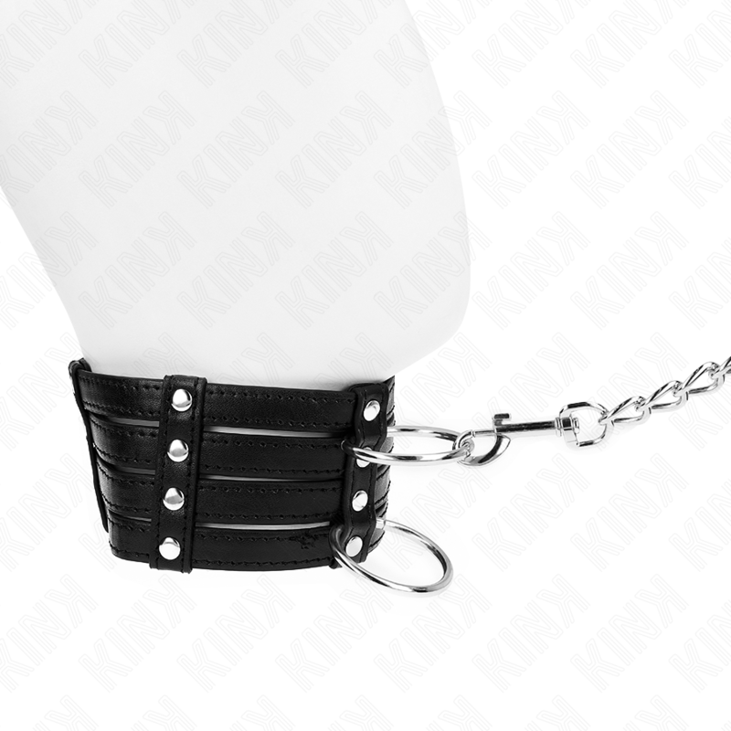 KINK - COLLIER AVEC CEINTURE 65 CM STYLE SOUMIS AJUSTABLE 35-51 CM X 7 CM