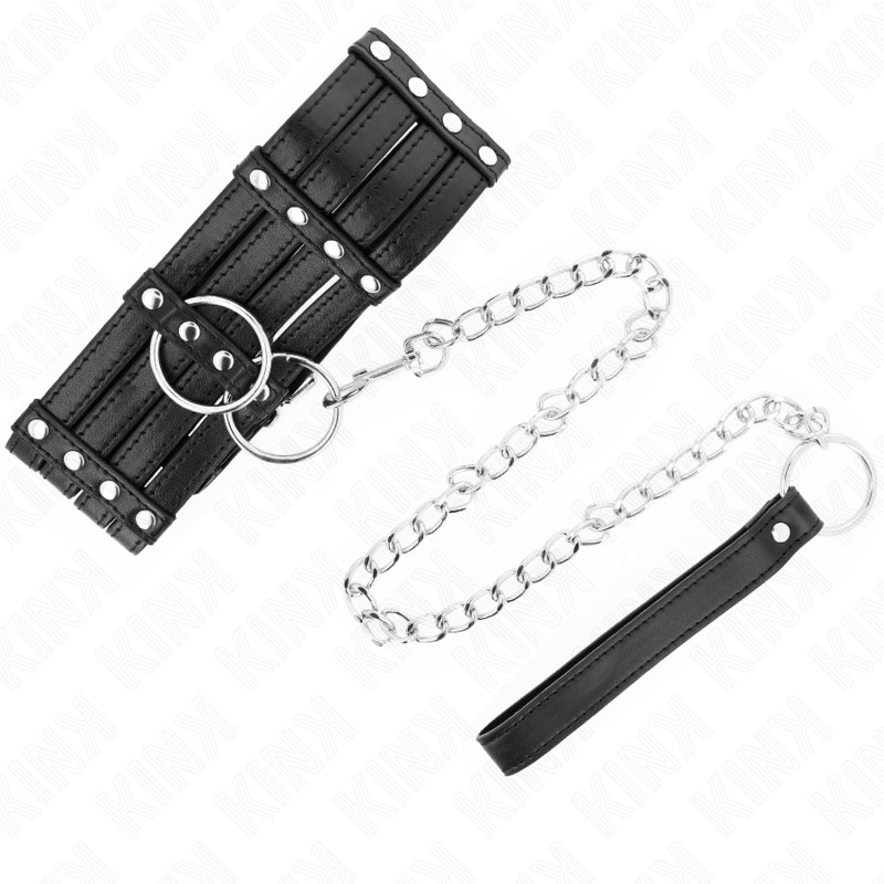 KINK - COLLIER AVEC CEINTURE 65 CM STYLE SOUMIS AJUSTABLE 35-51 CM X 7 CM