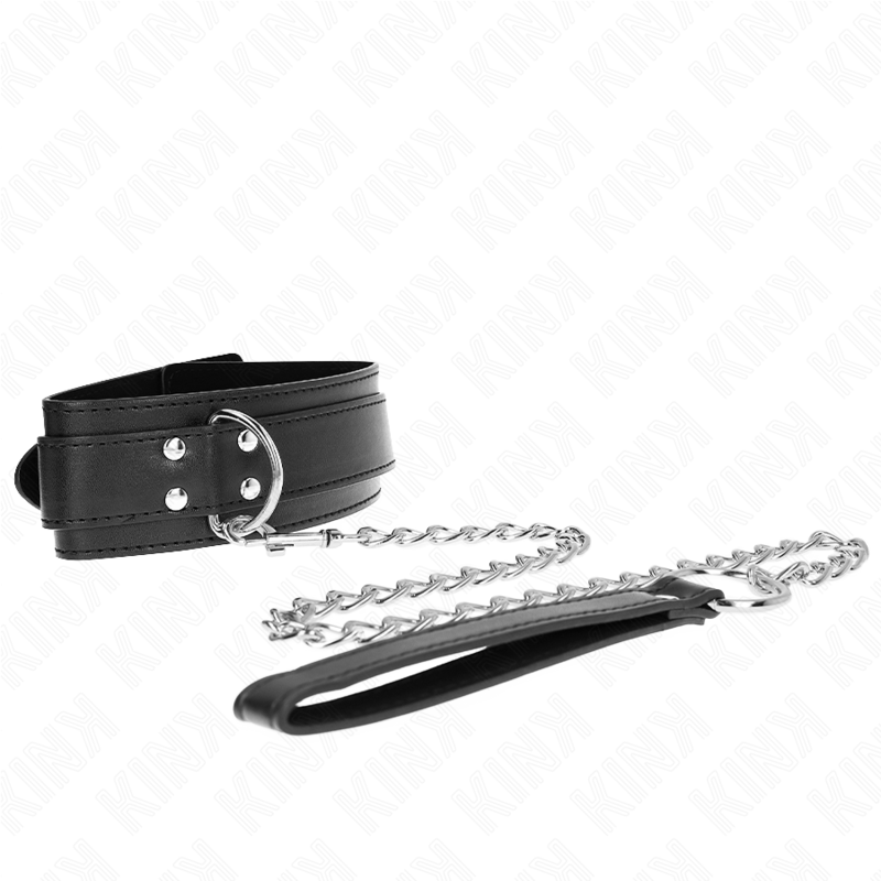 KINK - COLLIER AVEC SANGLES 65 CM ARGENT BOUCLES RÉGLABLE 33-46 CM X 5,5 CM