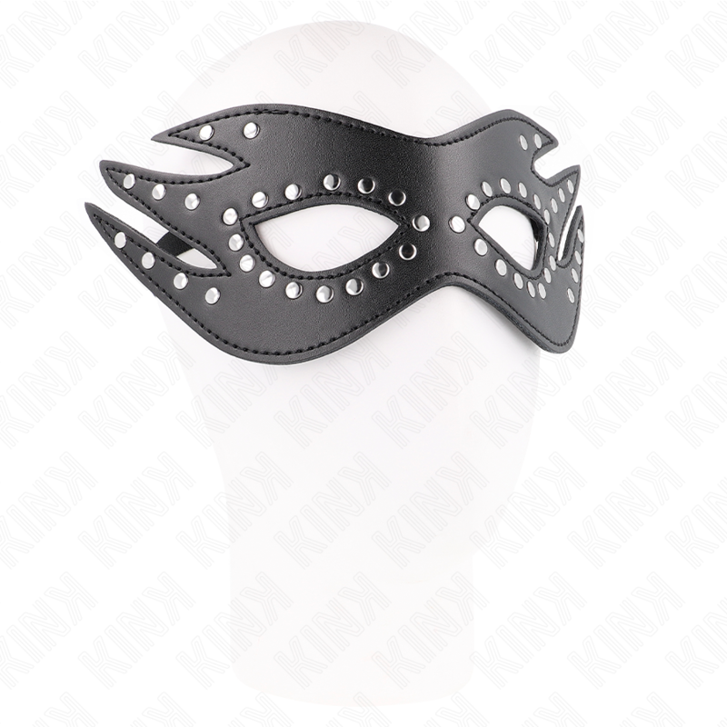 KINK - MASQUE EN SIMILICUIR AVEC RIVETS MODÈLE 3 26 x 9,5 CM