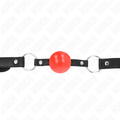 KINK - Balle en TPE ROUGE de 4 CM Bâillon 60 x 2 CM