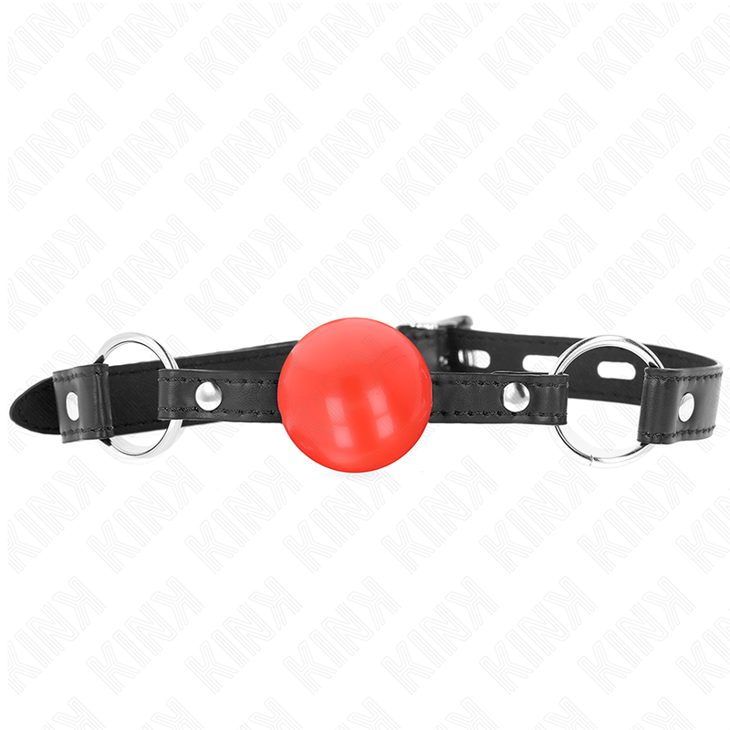KINK - Balle en TPE ROUGE de 4 CM Bâillon 60 x 2 CM