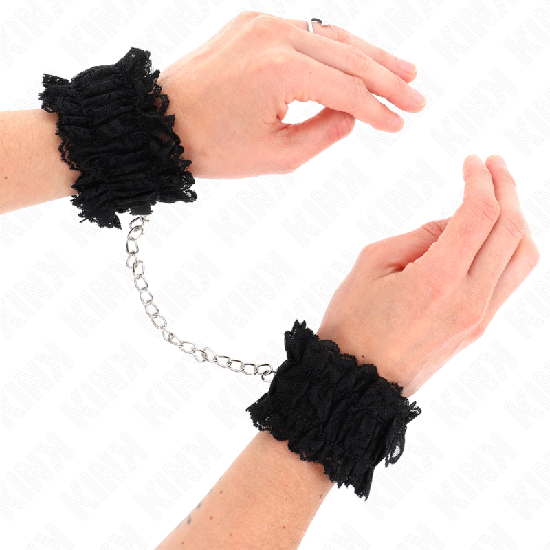 KINK - MENOTTES ÉLASTIQUES EN DENTELLE NEGRO
