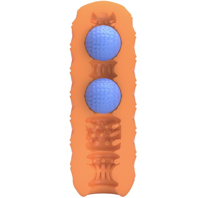 PRETTY LOVE - MASTURBATEUR MASCULIN TWIN BALLS ORANGE