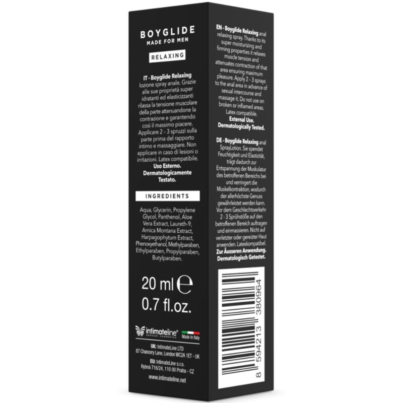 INTIMATELINE - BOYGLIDE SPRAY ANAL RELAXANT 20 ML