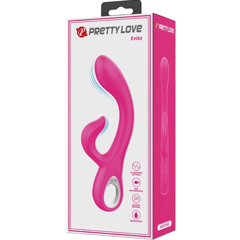 PRETTY LOVE - VIBROMASSEUR FRITZ LAPIN 12 VIBRATIONS ROSE