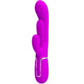 PRETTY LOVE - VIBROMASSEUR TRIPLE LAPIN MULTIFONCTION SHANIA - ROSE