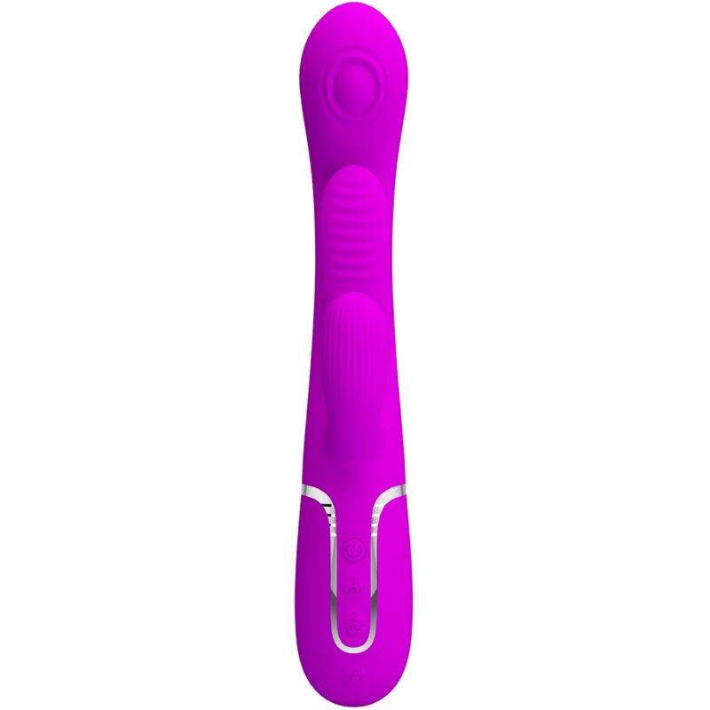 PRETTY LOVE - VIBROMASSEUR TRIPLE LAPIN MULTIFONCTION SHANIA - ROSE