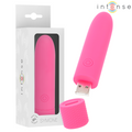 INTENSE - SYMONE USB RECHARGEABLE VIBRATING BULLET 8 VIBRATIONS ROSE 10 X 2,2 CM