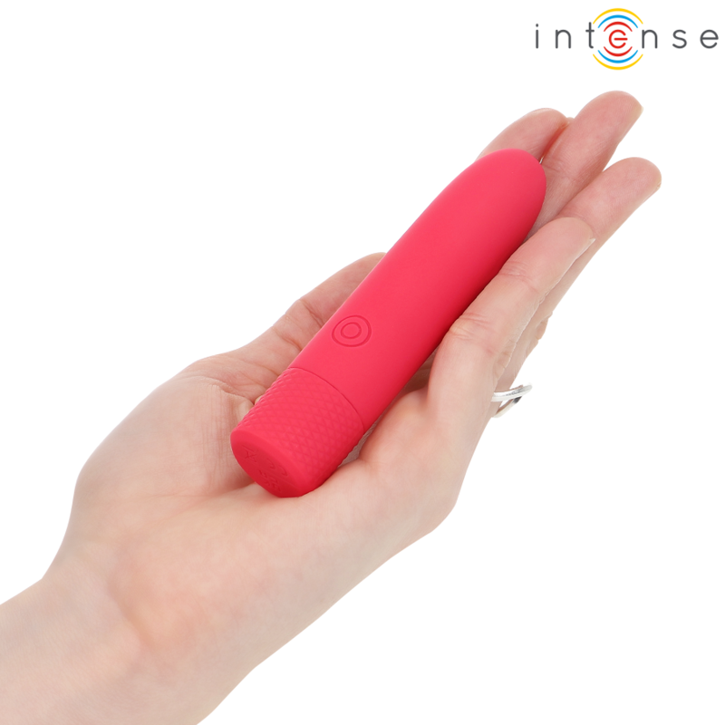 INTENSE - SYMONE USB VIBRATEUR BULLET RECHARGEABLE 8 VIBRATIONS ROUGE 10 X 2,2 CM