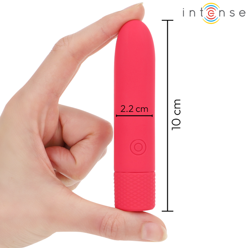 INTENSE - SYMONE USB VIBRATEUR BULLET RECHARGEABLE 8 VIBRATIONS ROUGE 10 X 2,2 CM