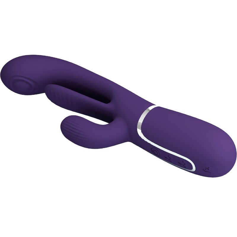 PRETTY LOVE - SHANIA VIBREUR TRIPLE LAPIN MULTIFONCTION VIOLET