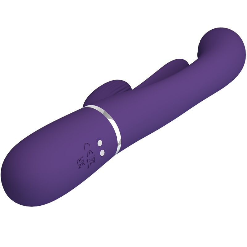 PRETTY LOVE - SHANIA VIBREUR TRIPLE LAPIN MULTIFONCTION VIOLET