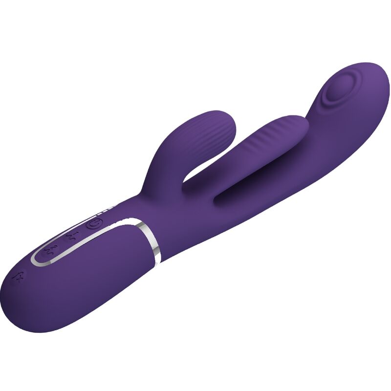 PRETTY LOVE - SHANIA VIBREUR TRIPLE LAPIN MULTIFONCTION VIOLET