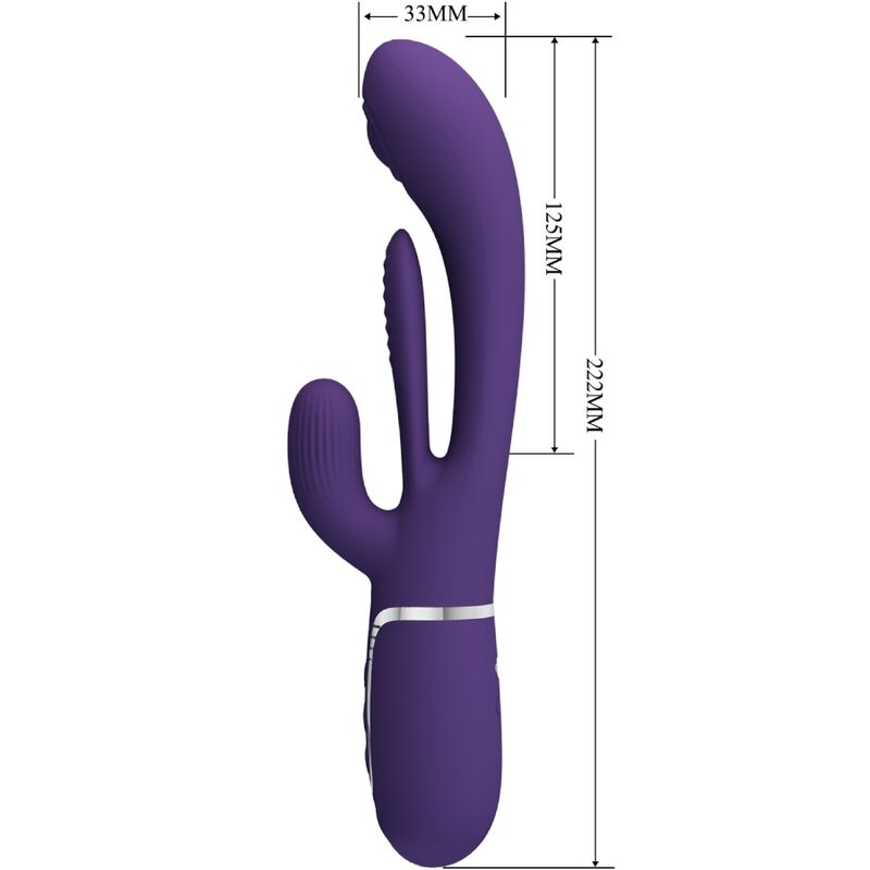 PRETTY LOVE - SHANIA VIBREUR TRIPLE LAPIN MULTIFONCTION VIOLET