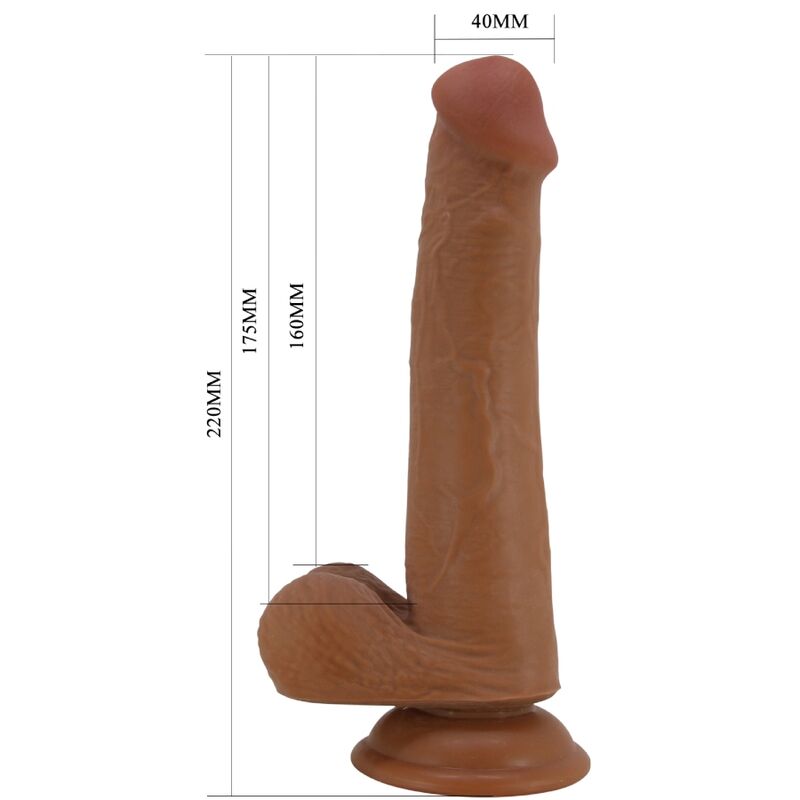 PRETTY LOVE - GRAND GODEMICHET RÉALISTE 22 CM MARRON