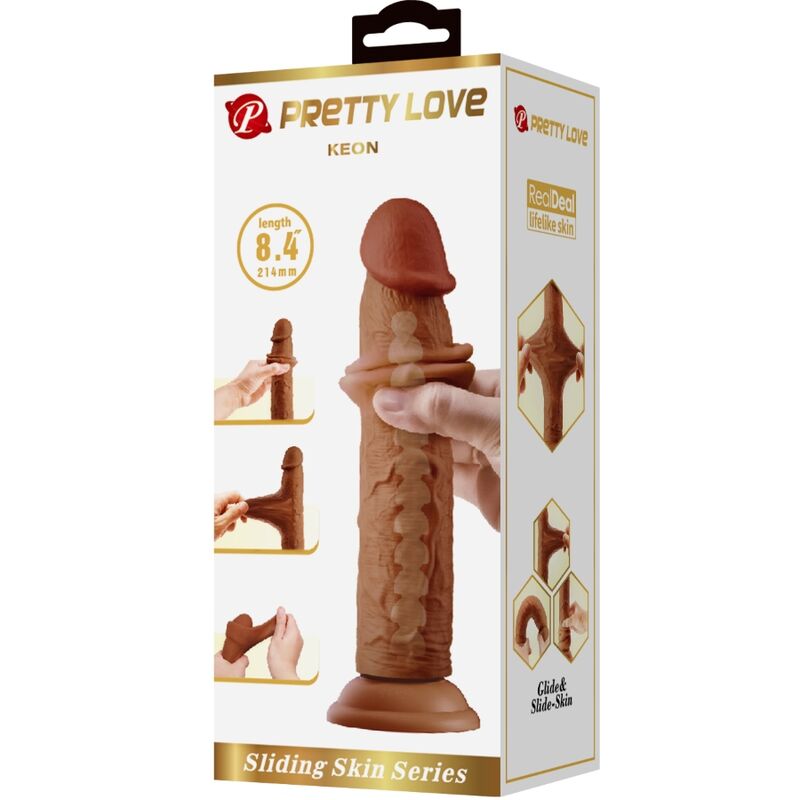 PRETTY LOVE - KEON DILDO RÉALISTE 21 CM MARRON
