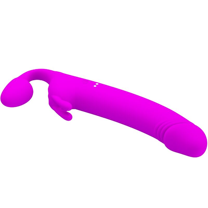 PRETTY LOVE - ZANINI GODEMICHET SANS BRETELLES 10 VIBRATIONS VIOLET