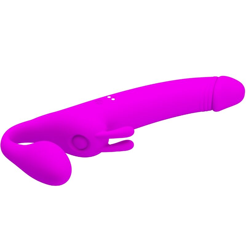 PRETTY LOVE - ZANINI GODEMICHET SANS BRETELLES 10 VIBRATIONS VIOLET