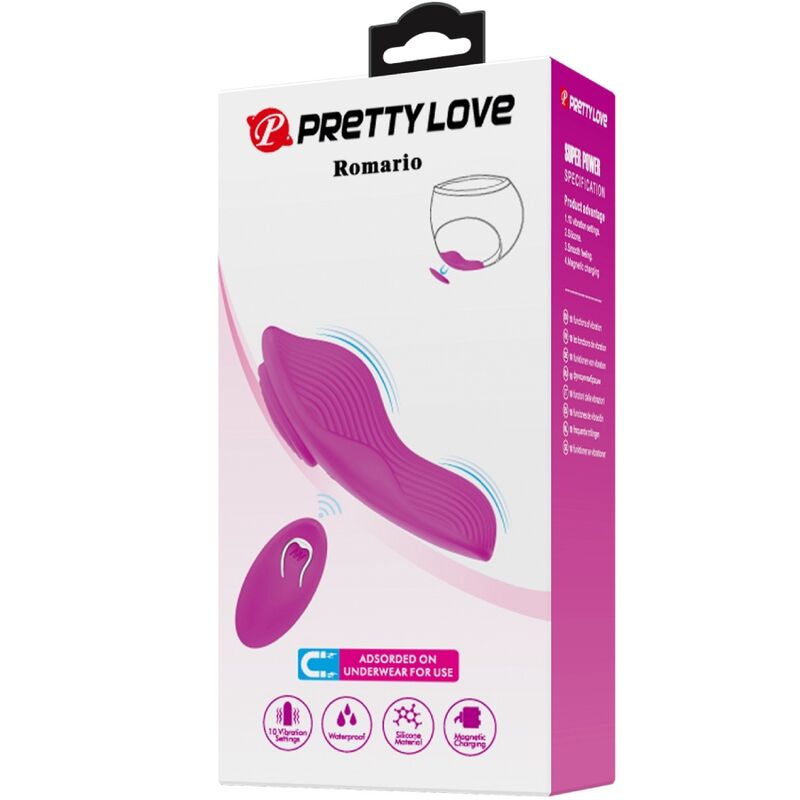 PRETTY LOVE - STIMULATEUR CLITORIDIEN APPLICABLE ROMARIO AVEC TÉLÉCOMMANDE ROSE