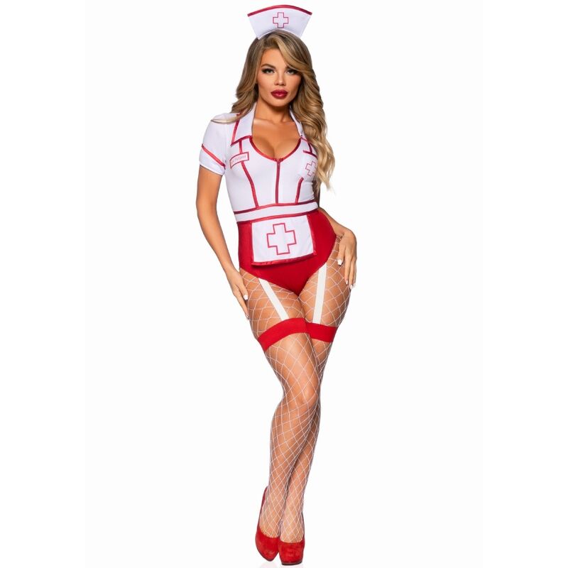 LEG AVENUE - DÉGUISEMENT INFIRMIÈRE SEXY ROUGE/BLANC M