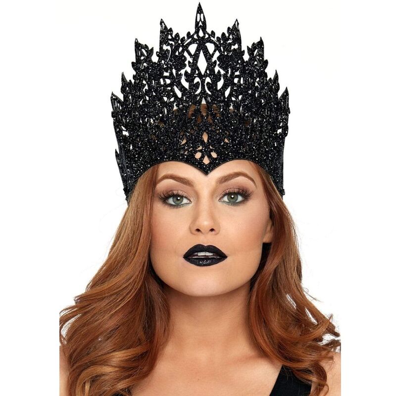 LEG AVENUE - COURONNE PAILLETTES ET BIJOUX NOIRE