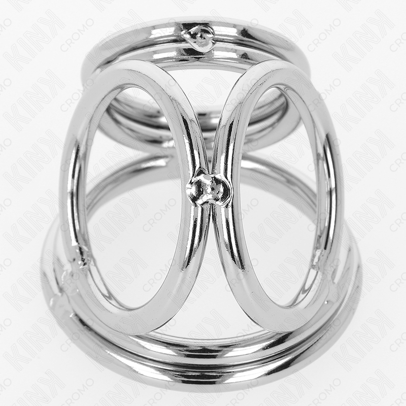 KINK - ANNEAU PÉNIEN TRIPLE CHROMÉ MÉTALLIQUE DE 3,8 CM À 5 CM MODÈLE 1