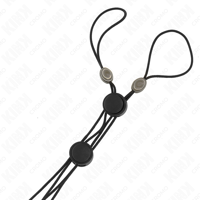 KINK - PINCES À TÉTONS NOIRES DÉTAILLÉES AVEC ÉLASTIQUE NOIR