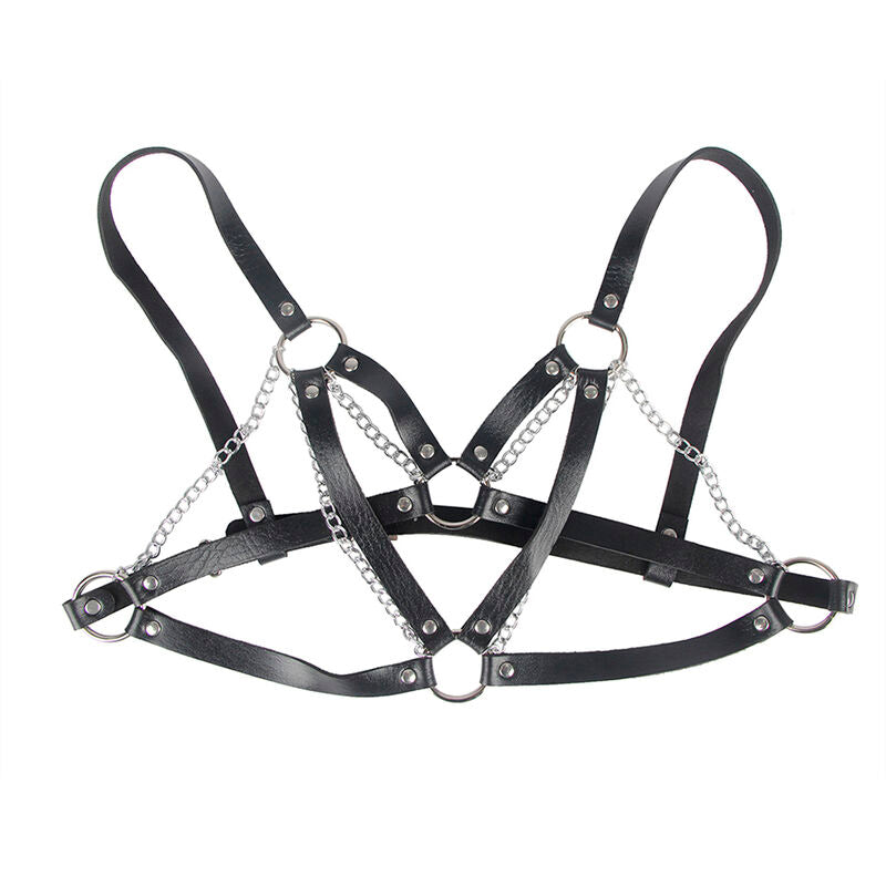 SUBBLIME - 953713 CEINTURE PUNK BONDAGE BOUCLE MÉTALLIQUE NOIR TAILLE UNIQUE