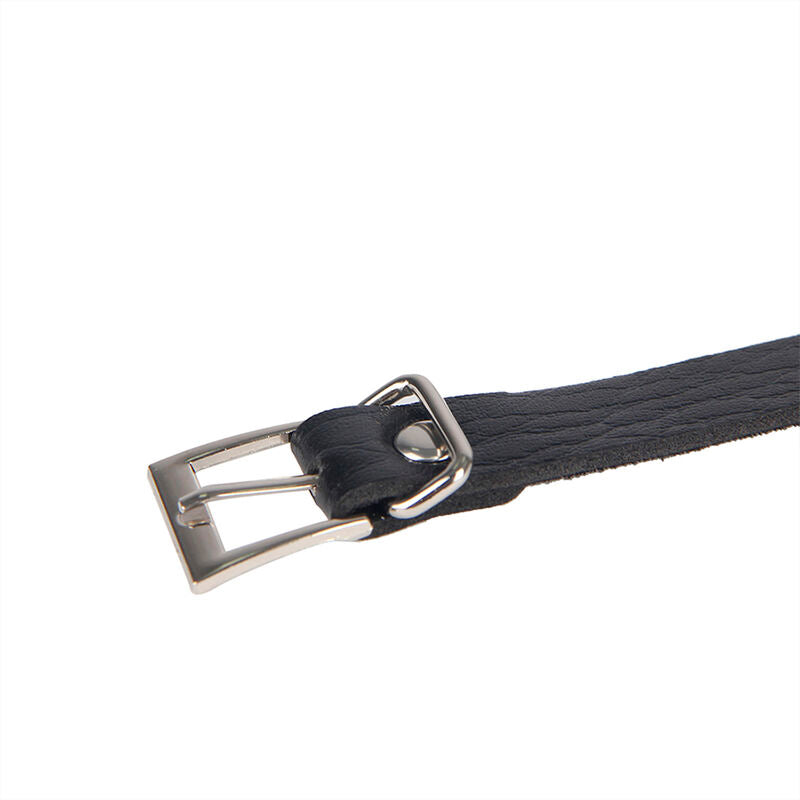 SUBBLIME - 953713 CEINTURE PUNK BONDAGE BOUCLE MÉTALLIQUE NOIR TAILLE UNIQUE