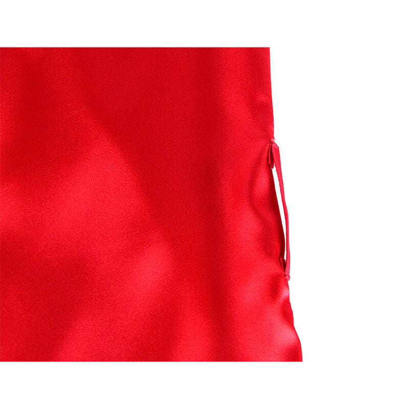 SUBBLIME - 954017 DÉSHABILLÉ HAUT DE GAMME AVEC DOS TRANSPARENT ET STRING, ROUGE/NOIR, S/M