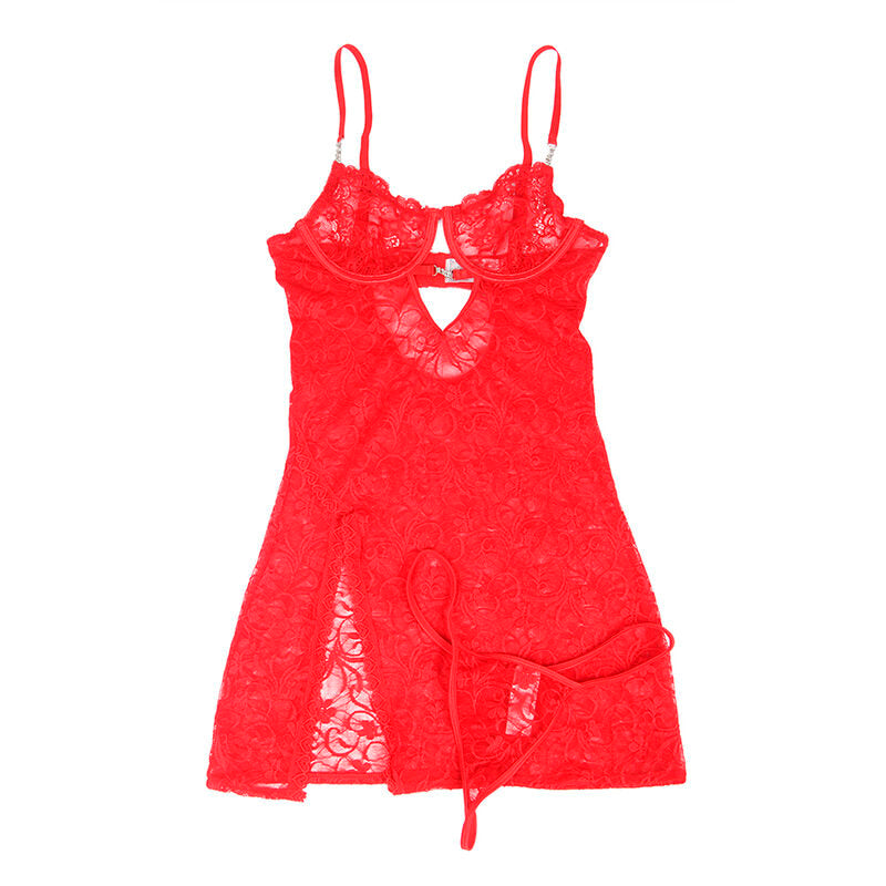 SUBBLIME - 954208 Nuisette de qualité supérieure avec bretelles réglables Rouge S/M