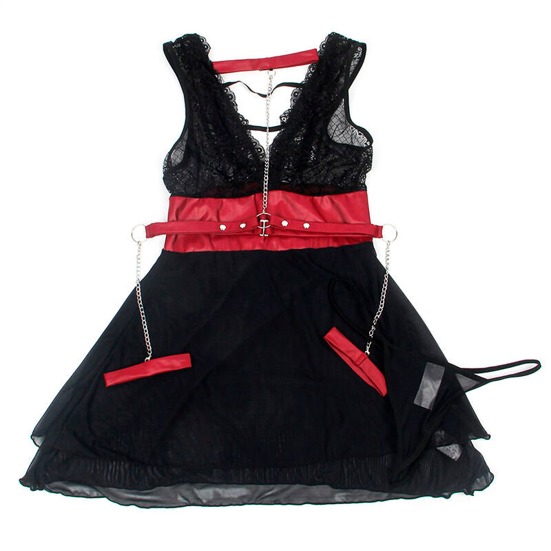SUBBLIME - 954437 ROBE LIGOTAGE EN DENTELLE NOIRE L/XL