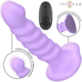 INTENSE - VIBREUR BRENDA TAILLE M DESIGN EN SPIRALE 10 VIBRATIONS VIOLET TÉLÉCOMMANDE