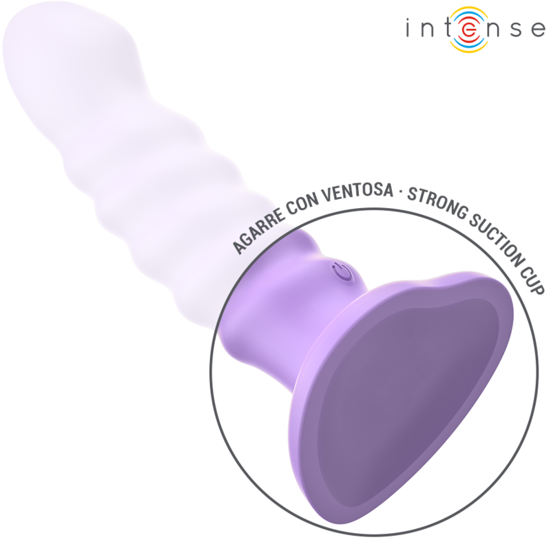 INTENSE - VIBREUR BRENDA TAILLE M DESIGN EN SPIRALE 10 VIBRATIONS VIOLET TÉLÉCOMMANDE