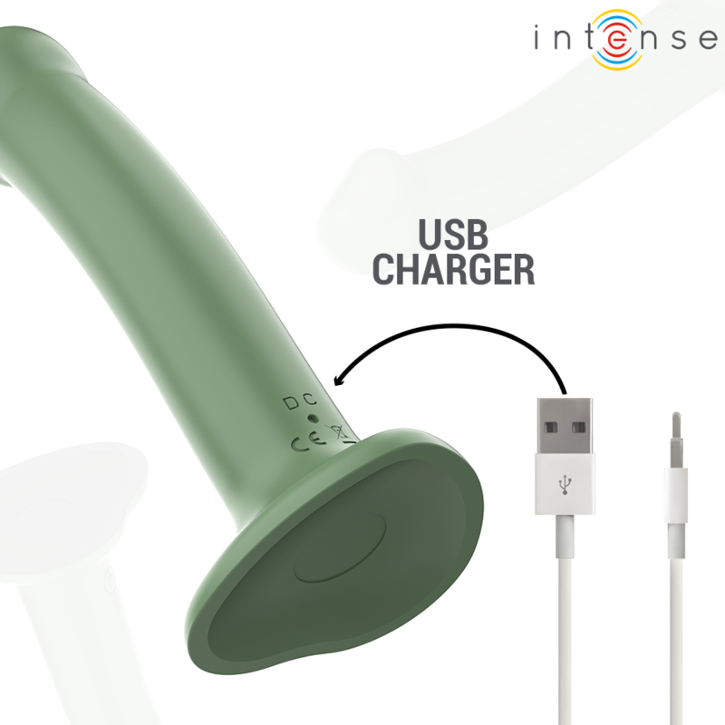 INTENSE - VIBREUR BECCA AVEC VENTOUSE 10 VIBRATIONS TÉLÉCOMMANDE VERTE