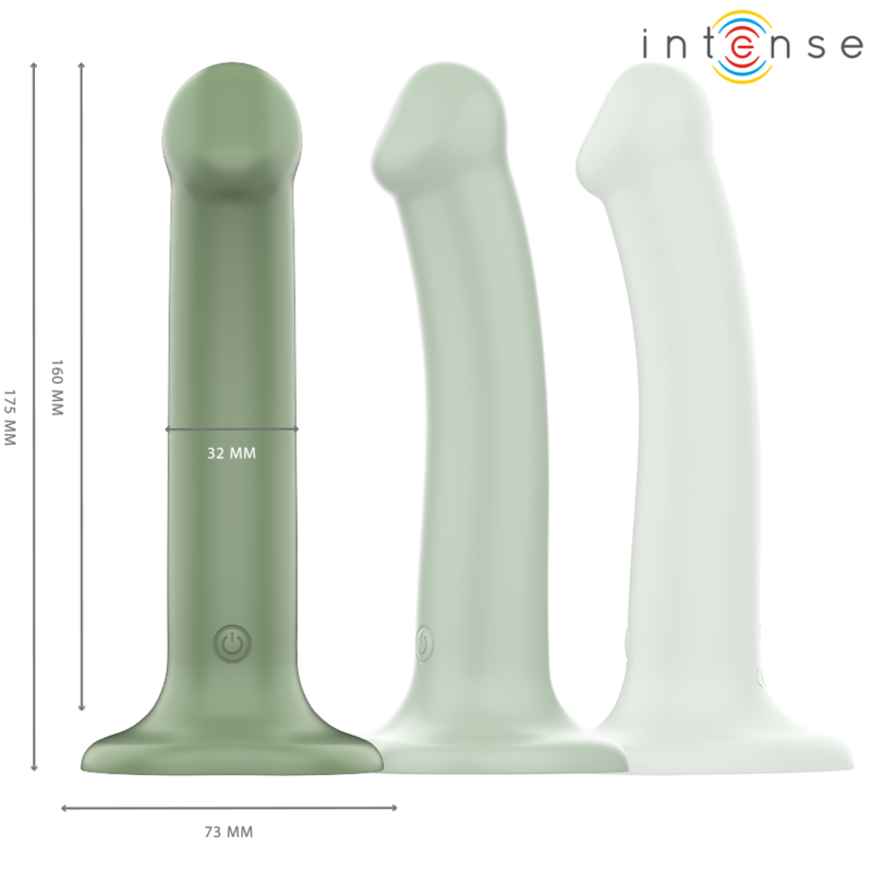 INTENSE - VIBREUR BECCA AVEC VENTOUSE 10 VIBRATIONS TÉLÉCOMMANDE VERTE
